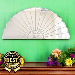 Art Deco Acrylic Mirror - Handmade Scalloped Wall Decor, Custom Sizes