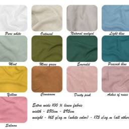 Pure Linen Flat Sheet. Extra Wide Queen Size King Bedsheet - thumbnail 4