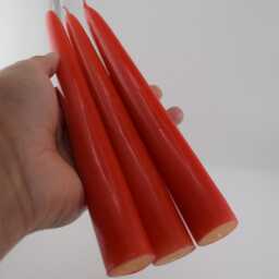 Set Of 3 Black Or Red Coated Beeswax Hand Dipped Taper Candles, Free Delivery, Handmade in Dorset, UK - thumbnail 4