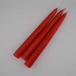 Set Of 3 Black Or Red Coated Beeswax Hand Dipped Taper Candles, Free Delivery, Handmade in Dorset, UK - thumbnail 3