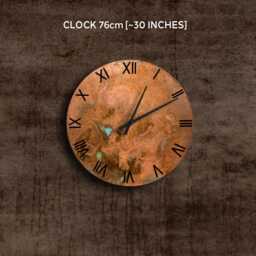 Copper Wall Clock With Roman Numerals. Large Handmade Clock. Round Art. Patinated Copper. Patina - thumbnail 4