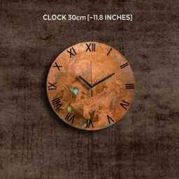 Copper Wall Clock With Roman Numerals. Large Handmade Clock. Round Art. Patinated Copper. Patina - thumbnail 2