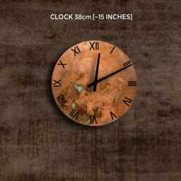 Copper Wall Clock With Roman Numerals. Large Handmade Clock. Round Art. Patinated Copper. Patina - thumbnail 3