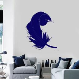 Wall Vinyl Decal Birds Feather Symbol Of Virtue Love Romance Bedroom Modern Home Decor - #1094Dz - thumbnail 3