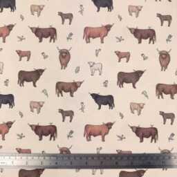 Custom Roman Blind - Emma Lawrence Meadow Moo Eggshell , Made To Measure Window Treatment - thumbnail 3