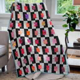 City Lights Quilt Pattern - Modern Geometric Throw - PDF 64x80In - thumbnail 3