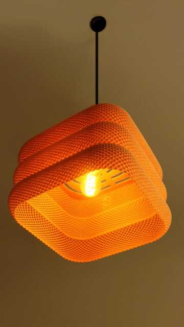 Clara Pendant Lamp, Modern Ripple Mesh Contemporary 3D Printed Lighting - image 1