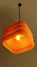 Clara Pendant Lamp, Modern Ripple Mesh Contemporary 3D Printed Lighting - thumbnail 1