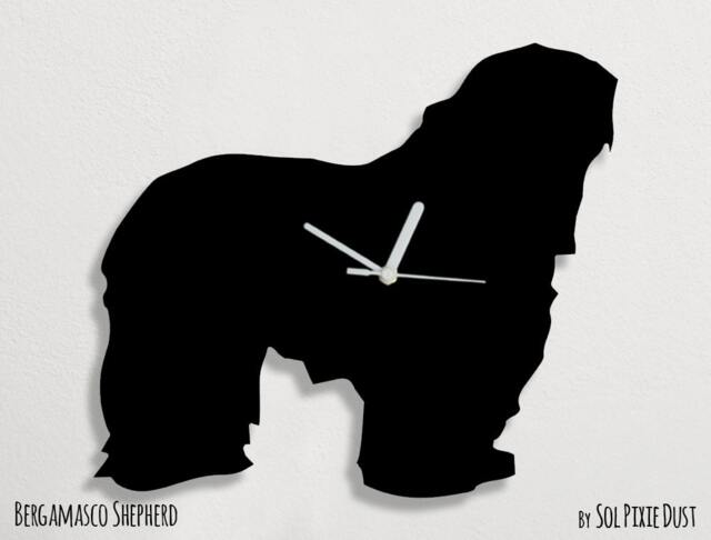 Bergamasco Shepherd Dog - Wall Clock Silhouette - image 1