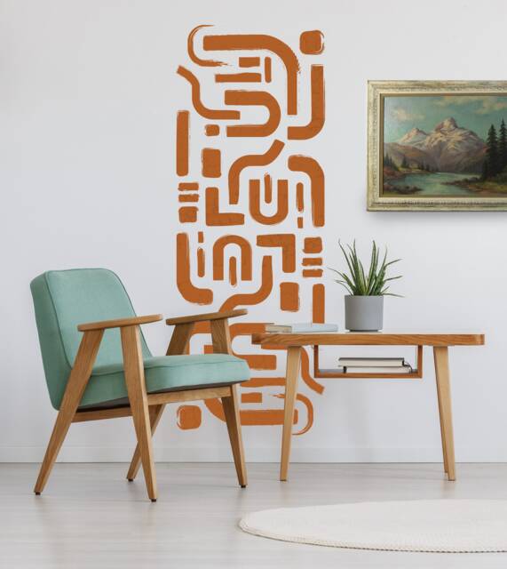 Paint Strokes Wall Decal Pattern - image 1