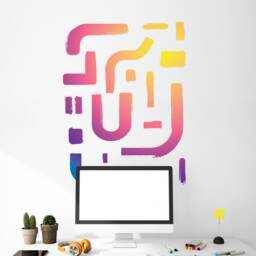 Paint Strokes Wall Decal Pattern - thumbnail 4