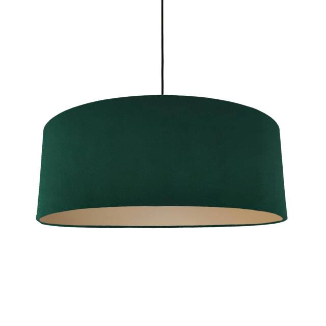 Extra Large Green Velvet Lampshade With Champagne Lining - image 1