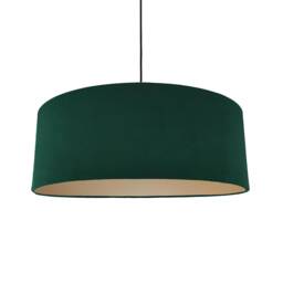 Extra Large Green Velvet Lampshade With Champagne Lining - thumbnail 1