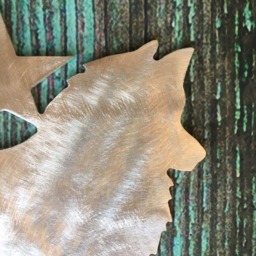 American Eskimo Dog, Christmas Tree Topper, Holiday Decoration, Wreath Aluminum, Metal, Dog Stars, Unique Gifts - thumbnail 2