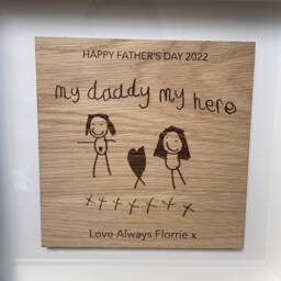 Gift From Kids To Dad, Children's Drawing Gift, Personalised Xmas Unique Present, Daddy Christmas Uk, Thoughtful Gifts For Him - thumbnail 2