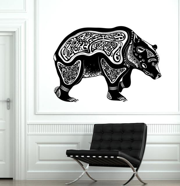 Wall Vinyl Bear Russian Symbol Animal Ornament Mural Decal Sticker 1732Dz - image 1