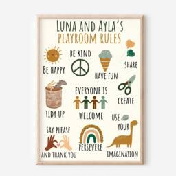 Safari & Jungle Themed Set Of Educational Playroom Prints. Gallery Wall Prints, Printed Shipped - Prints Only - thumbnail 3