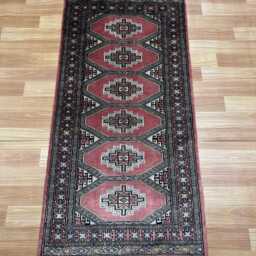 2x4 Pink Color Bokhara Rug - 0.60x1.20 Bedroom Luxury Area Turkish Fine Quality Afghan - thumbnail 2