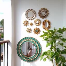 "Peruvian Mirrors ""Sensational Turquoise Detail "