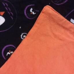 Halloween Theme Double Sided Flannel Baby Receiving Blanket - thumbnail 2