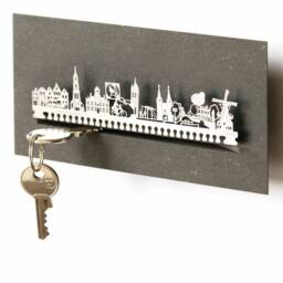 Delft Skyline Key Rack Dutch Souvenir Gift Tube, Stainless Steel