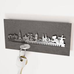 Delft Skyline Key Rack Dutch Souvenir Gift Tube, Stainless Steel - thumbnail 2