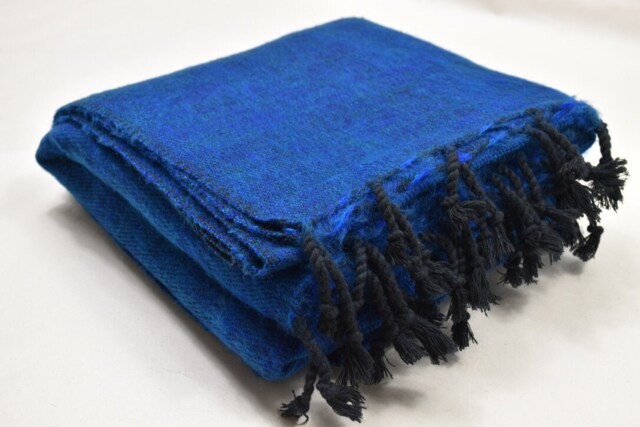 Handwoven Yak Wool Blend Blanket Shawl Large Lightweight Travel Wrap B3 - image 1