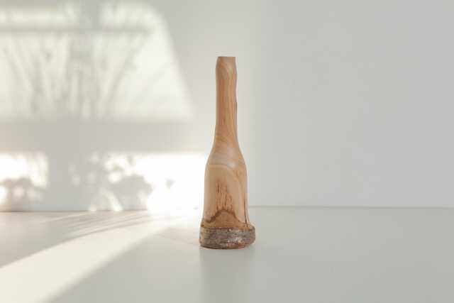 Wood Vase Scandinavian Rustic Home Decor Candlestick - image 1