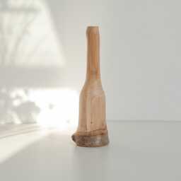 Wood Vase Scandinavian Rustic Home Decor Candlestick - thumbnail 3