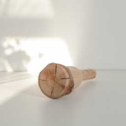 Wood Vase Scandinavian Rustic Home Decor Candlestick - thumbnail 4
