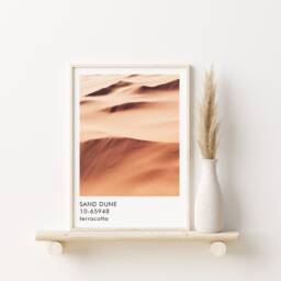Sand Dune Art Print Minimalist Terracotta Desert Photography - thumbnail 2