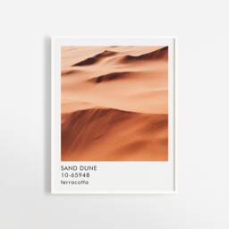 Sand Dune Art Print Minimalist Terracotta Desert Photography - thumbnail 1