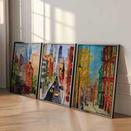 Set Of 3 Philadelphia Posters, Usa Wall Art Prints, Travel Poster Set, Philly Skyline Historic City Decor Posters - thumbnail 4