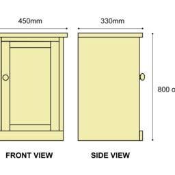 Handmade Narrow Cupboard, Small 1 Door Cabinet With Adjustable Shelves - thumbnail 4