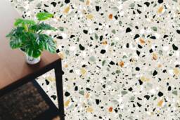 Terrazzo Vinyl Floor Mat Scandinavian Kitchen Rug - thumbnail 1
