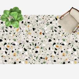 Terrazzo Vinyl Floor Mat Scandinavian Kitchen Rug - thumbnail 4