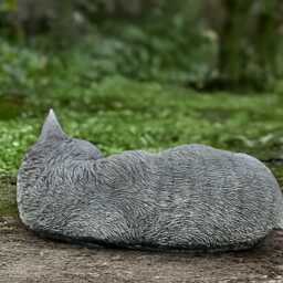 Sleeping Kitty Statue Concrete Kitten Figurine Stone Cat Decoration Memorial Ornament Front Door Kitty Lover Gift Yard Art - thumbnail 4