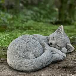 Sleeping Kitty Statue Concrete Kitten Figurine Stone Cat Decoration Memorial Ornament Front Door Kitty Lover Gift Yard Art - thumbnail 1