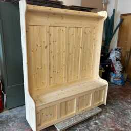Coat Rack With Storage Ready To Paint Or Stain - thumbnail 3