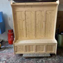 Coat Rack With Storage Ready To Paint Or Stain - thumbnail 2
