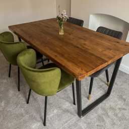 Rustic Industrial Reclaimed Dining Table - thumbnail 2