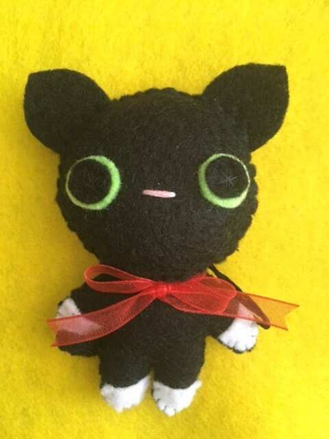 Black Cat With White Paws, Christmas Tree Ornament - image 1