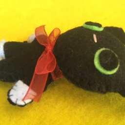 Black Cat With White Paws, Christmas Tree Ornament - thumbnail 2