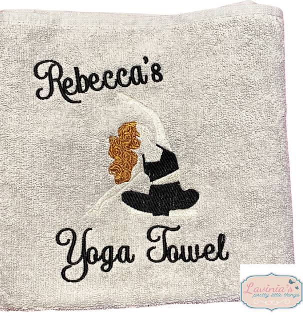 Personalised Yoga Towel, Embroidered Custom Made Gifts For Women - image 1
