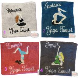 Personalised Yoga Towel, Embroidered Custom Made Gifts For Women - thumbnail 2