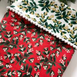 Rifle Paper Co Mistletoe Fabric Christmas Stocking - thumbnail 3