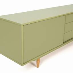 Vinyl Record Storage - Cabinet Player Stand Medium Sideboard Solid Wood Table Livlo N-S02 - thumbnail 4