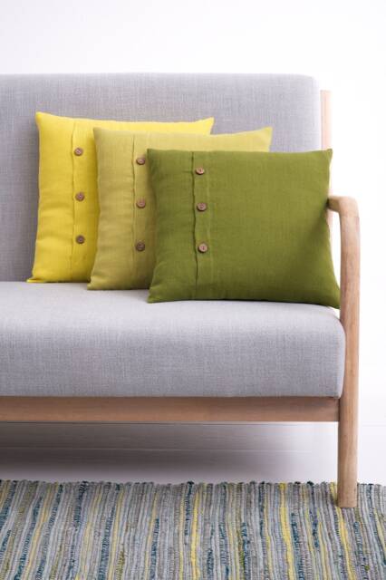Linen Pillow Cover.decorative Cover With Buttons. Stylish Custom Size Linen Pillow For Living Room - image 1
