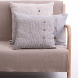 Linen Pillow Cover.decorative Cover With Buttons. Stylish Custom Size Linen Pillow For Living Room - thumbnail 3