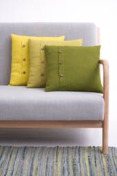 Linen Pillow Cover.decorative Cover With Buttons. Stylish Custom Size Linen Pillow For Living Room - thumbnail 1
